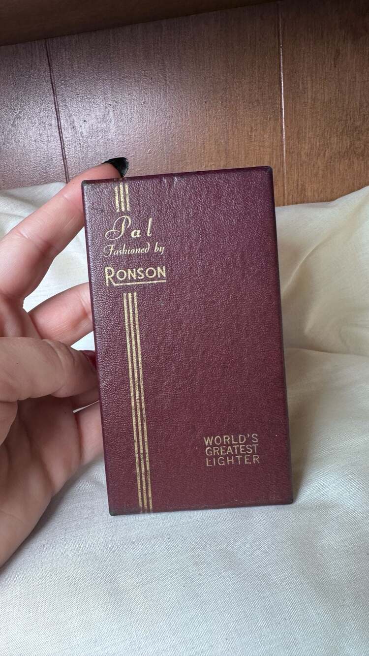 Ronson Pal Cigarette Case Lighter with Original Box Vintage